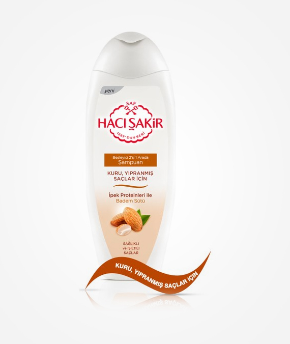Hacı Şakir Shampoo for Dry and Damaged Hair - Almond - 500 ml