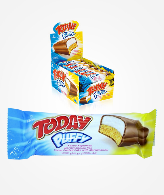Today Puffy Kakao Belagt Kake