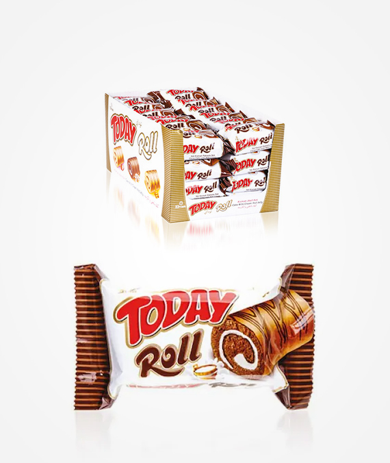 Today Roll Cocoa Cake with Milk Cream